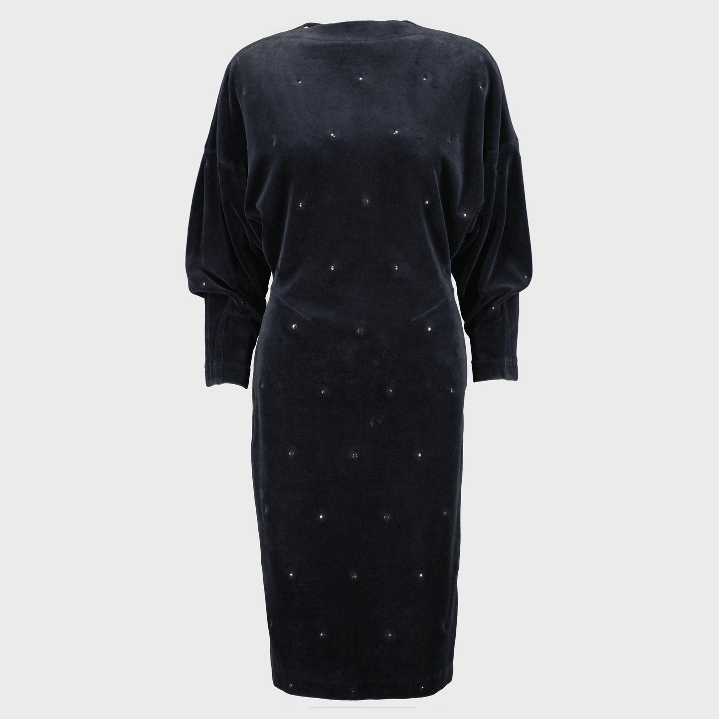 Robe Velours Bleu Alaia FW 1983 par Azzedine Alaia