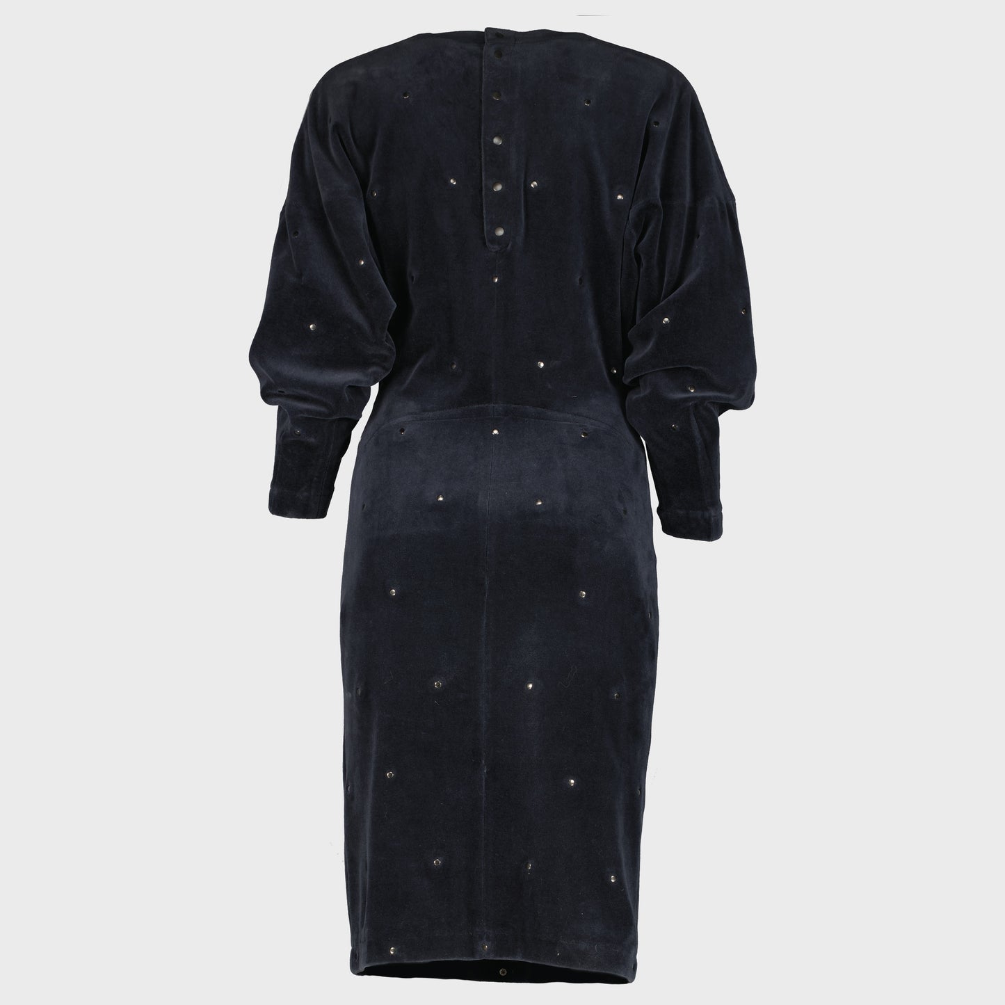Robe Velours Bleu Alaia FW 1983 par Azzedine Alaia