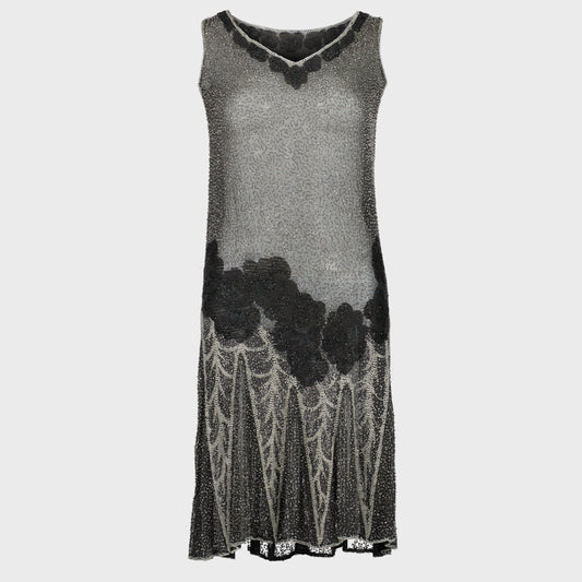 Black muslin flapper dress 1925