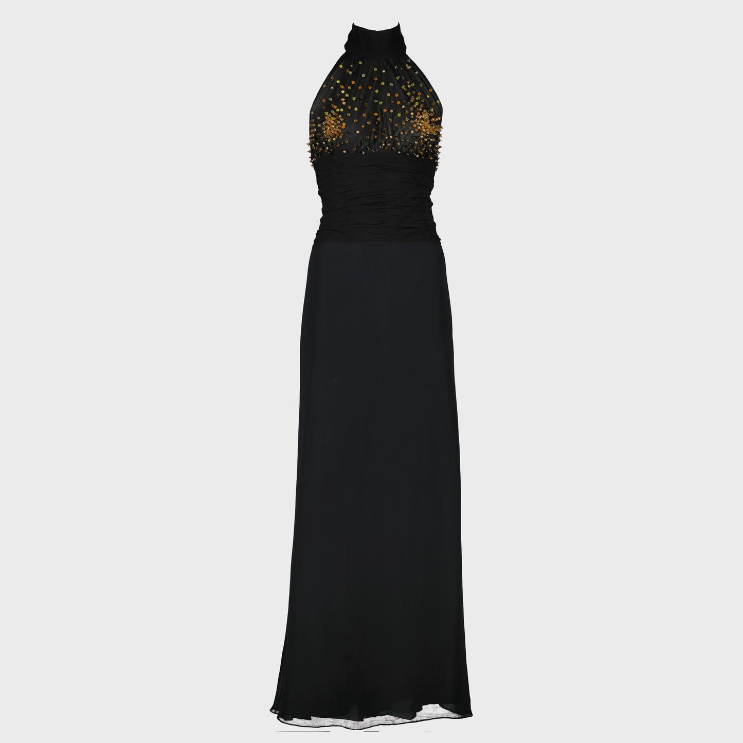 Robe Halter Brodée 1970 par Loris Azzaro