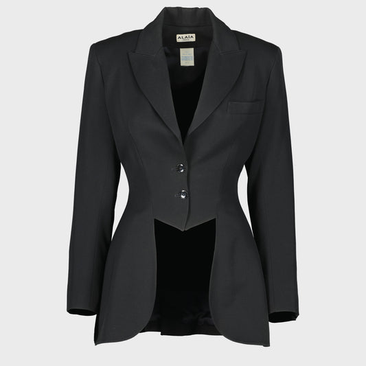 Veste Tailleur Noir Alaia 1990 par Azzedine Alaia