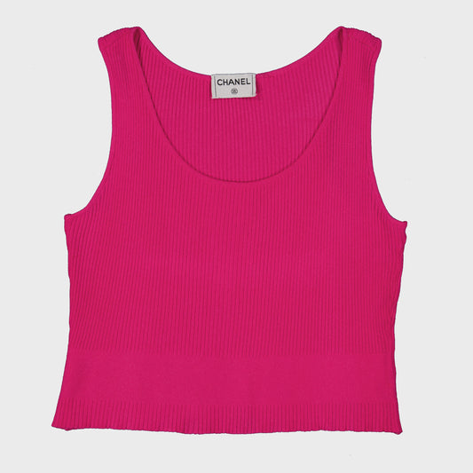Débardeur Rose Chanel 1990 par Karl Lagerfeld