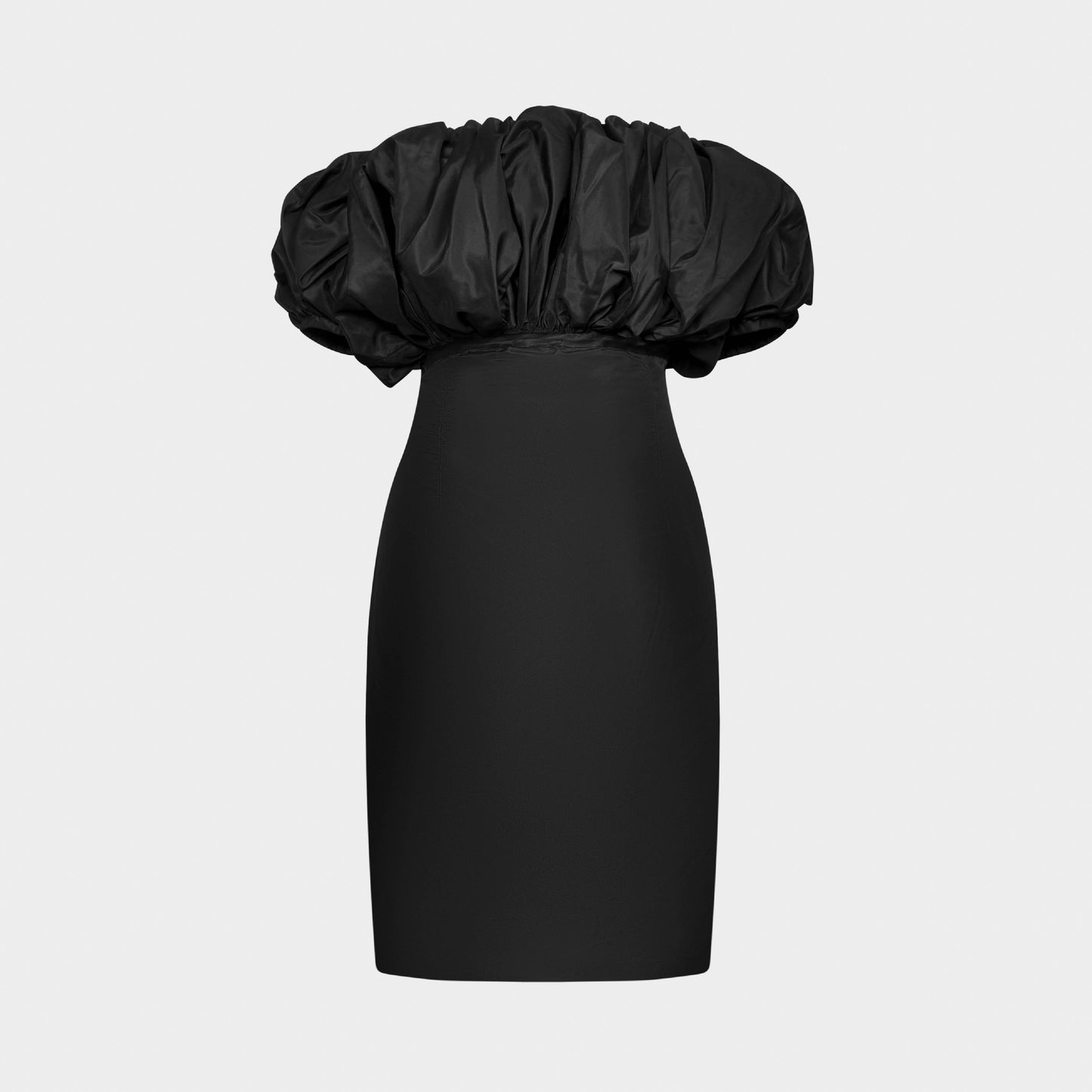 Robe Taffeta Noir 1980 par Paco Rabanne