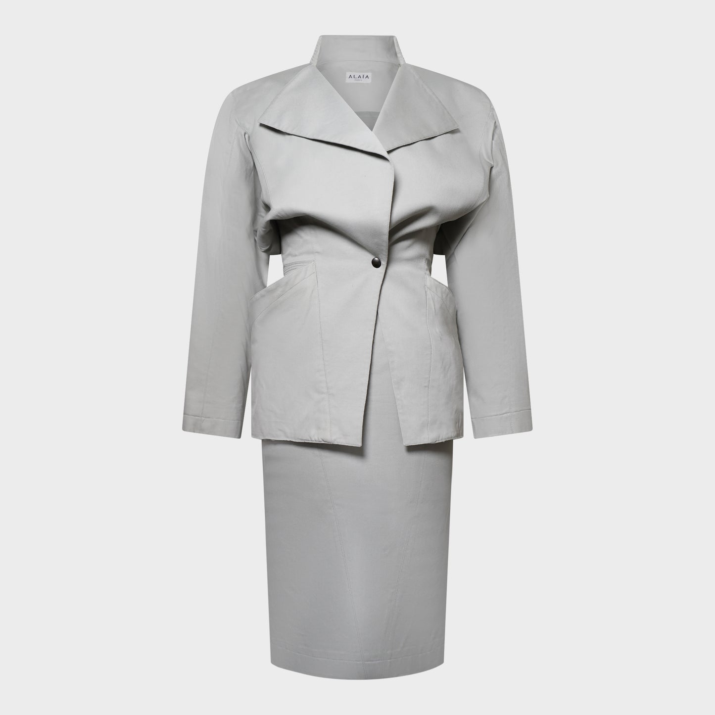 Tailleur Jupe Gris Alaïa SS 1984 par Azzedine Alaïa