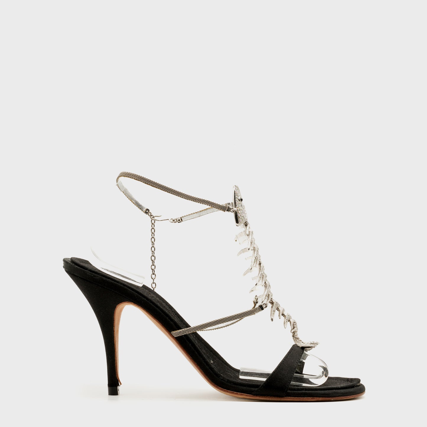 Sandales Slim Noir SS 2004 par Giuseppe Zanotti