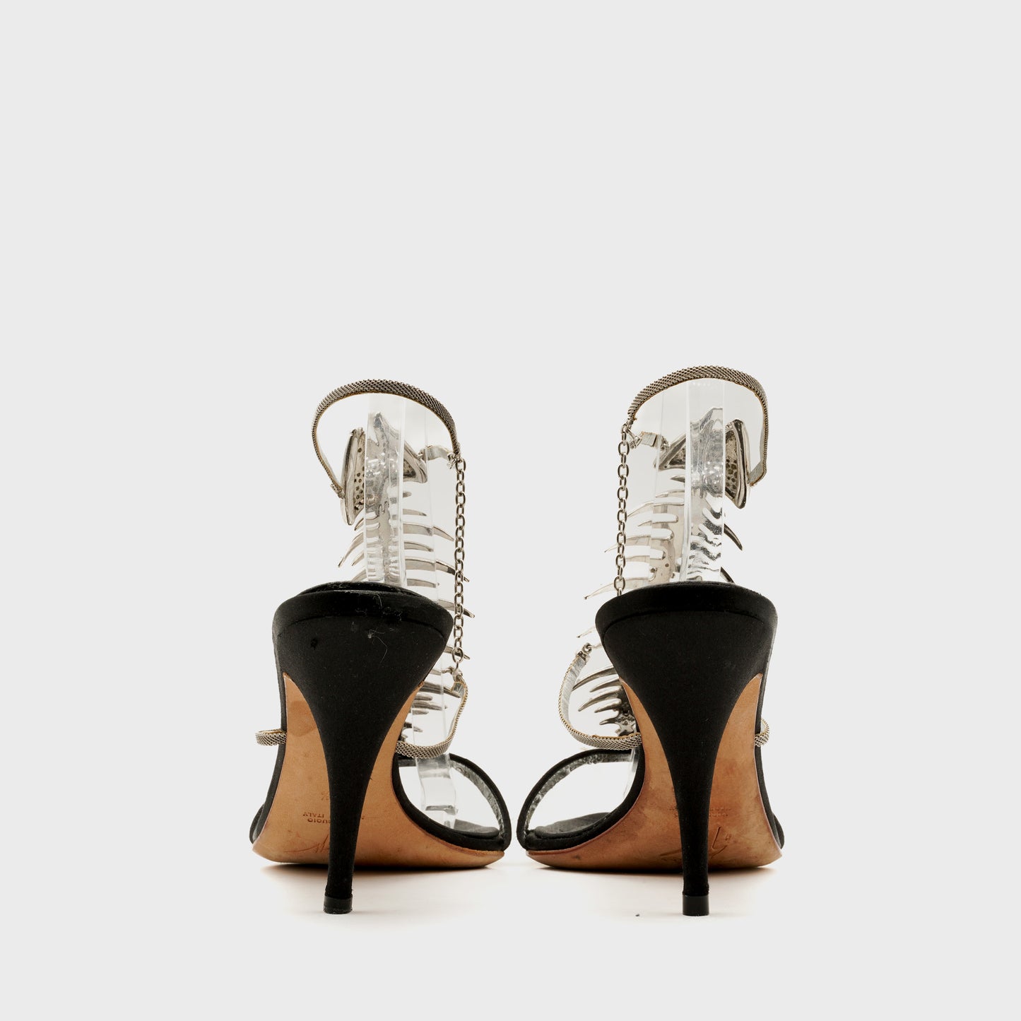 Sandales Slim Noir SS 2004 par Giuseppe Zanotti
