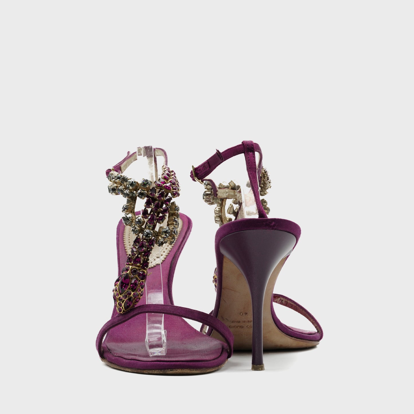 Sandales Pourpre Serpent Roberto Cavalli 2000