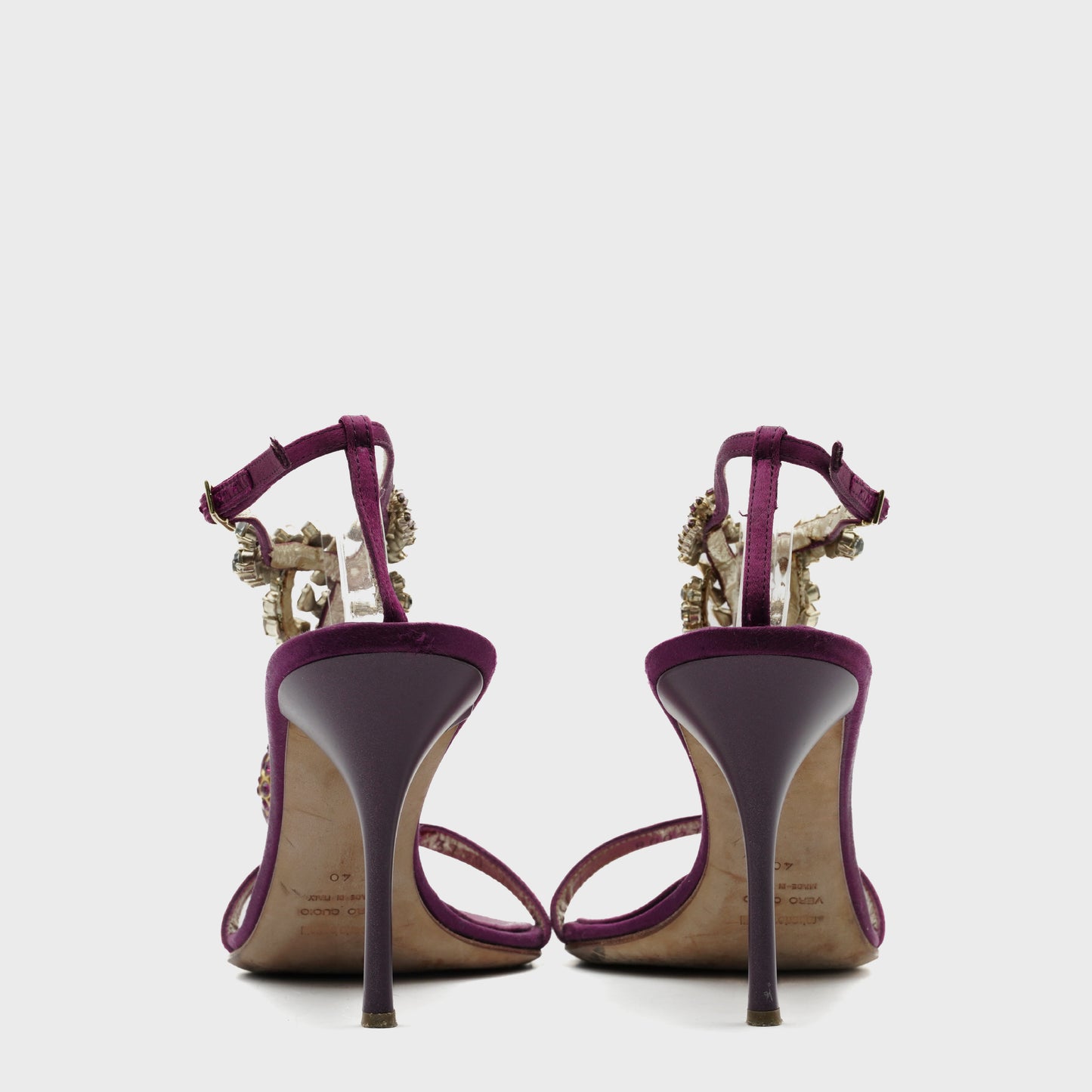 Sandales Pourpre Serpent Roberto Cavalli 2000