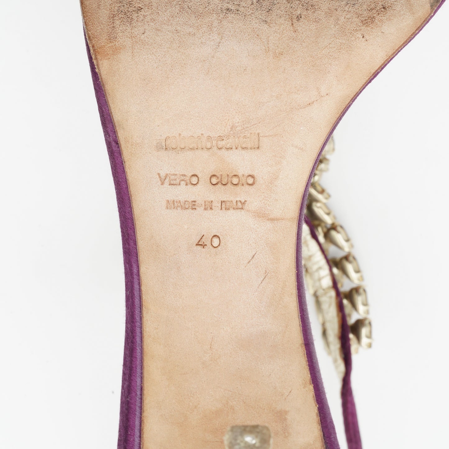Sandales Pourpre Serpent Roberto Cavalli 2000