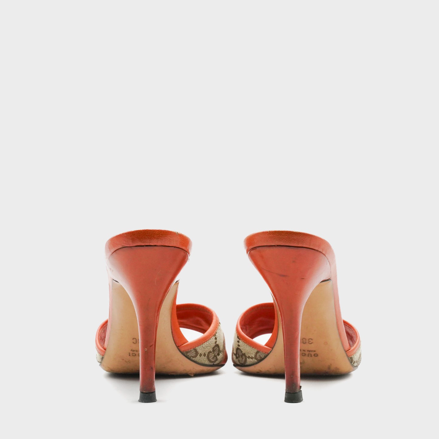 Sandales orange Monogramme Gucci SS 2000