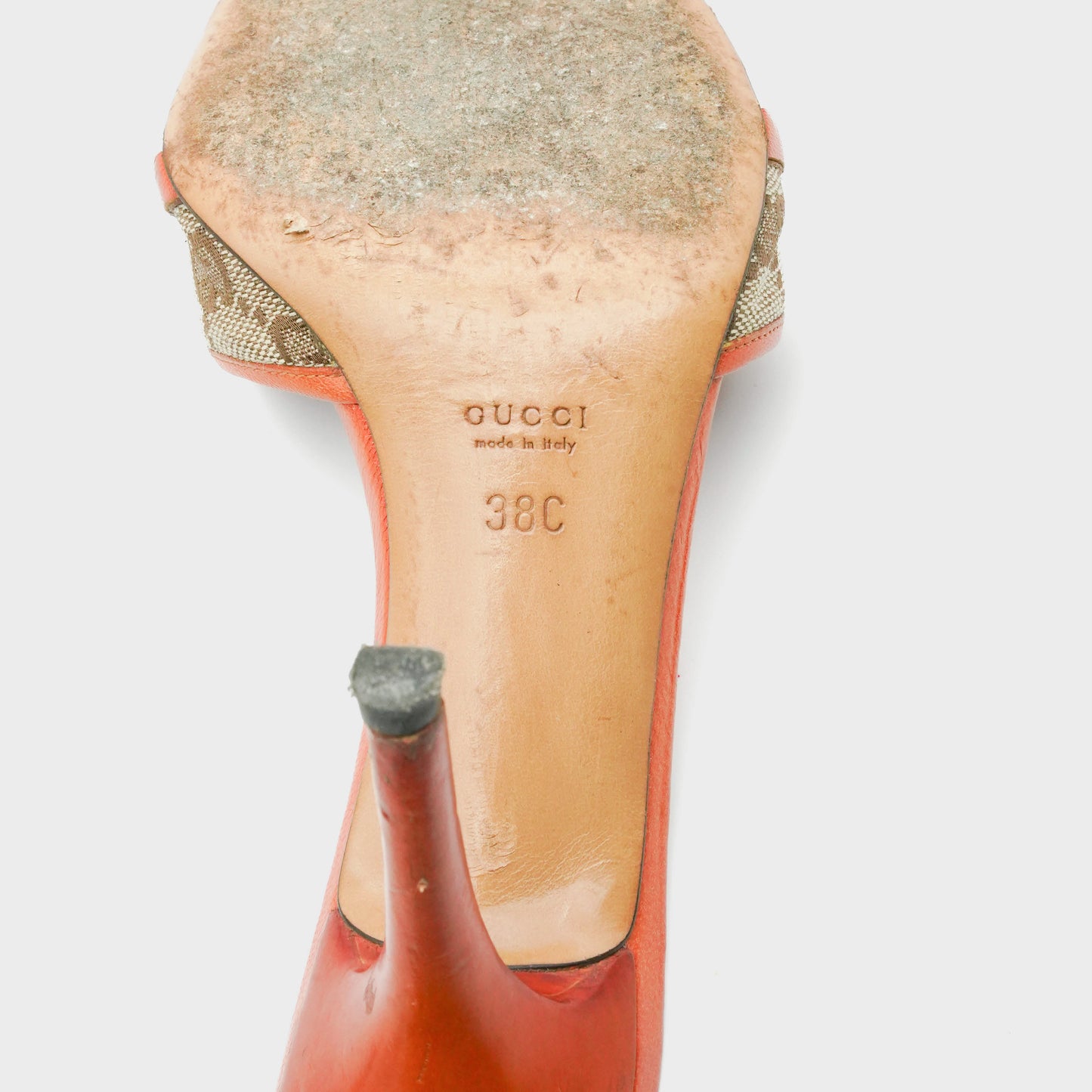 Sandales orange Monogramme Gucci SS 2000