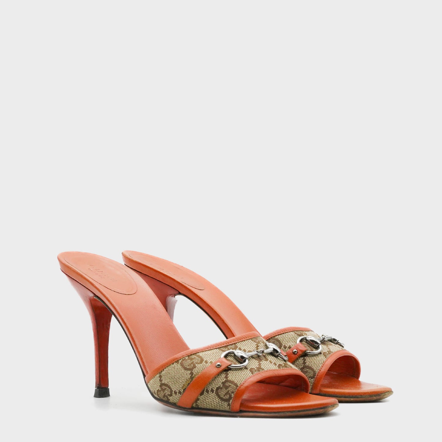 Sandales orange Monogramme Gucci SS 2000