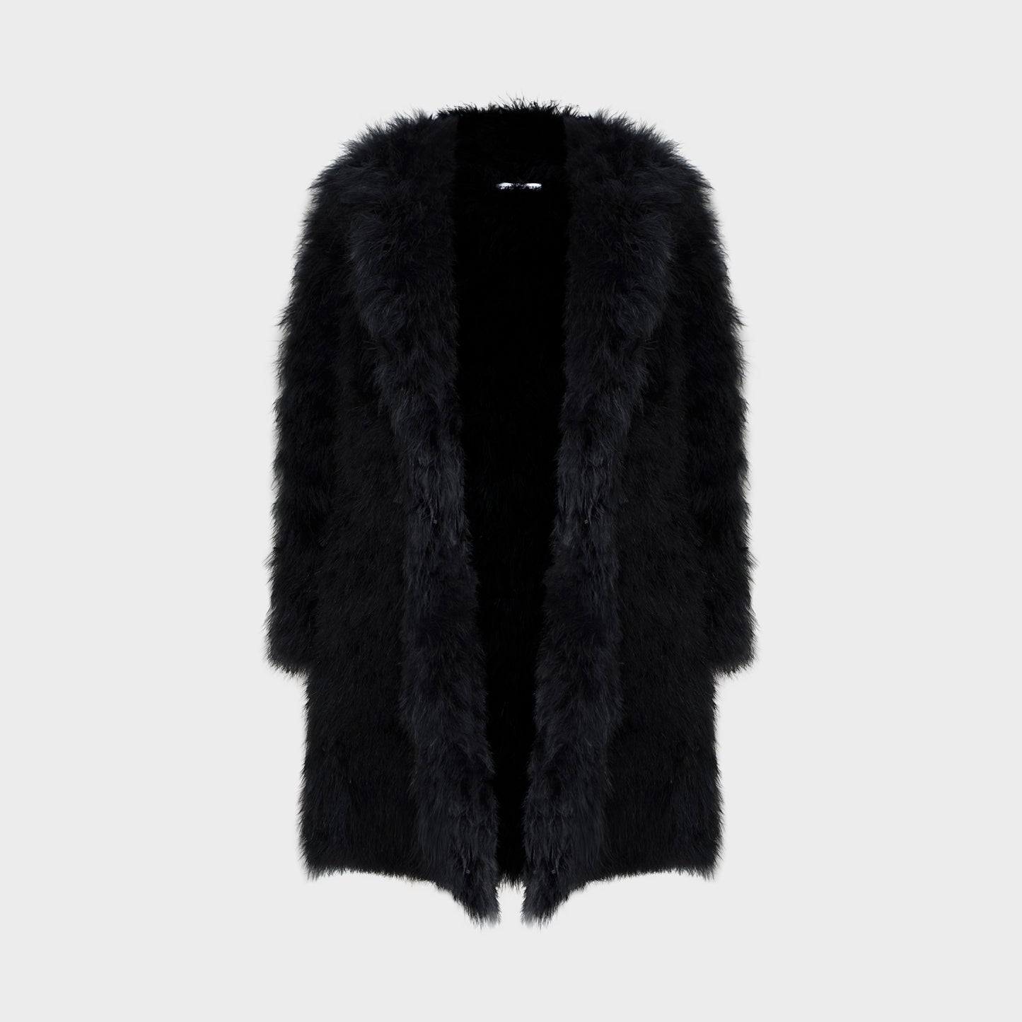 Manteau en Plumes Noir FW 2007 par Sonia Rykiel