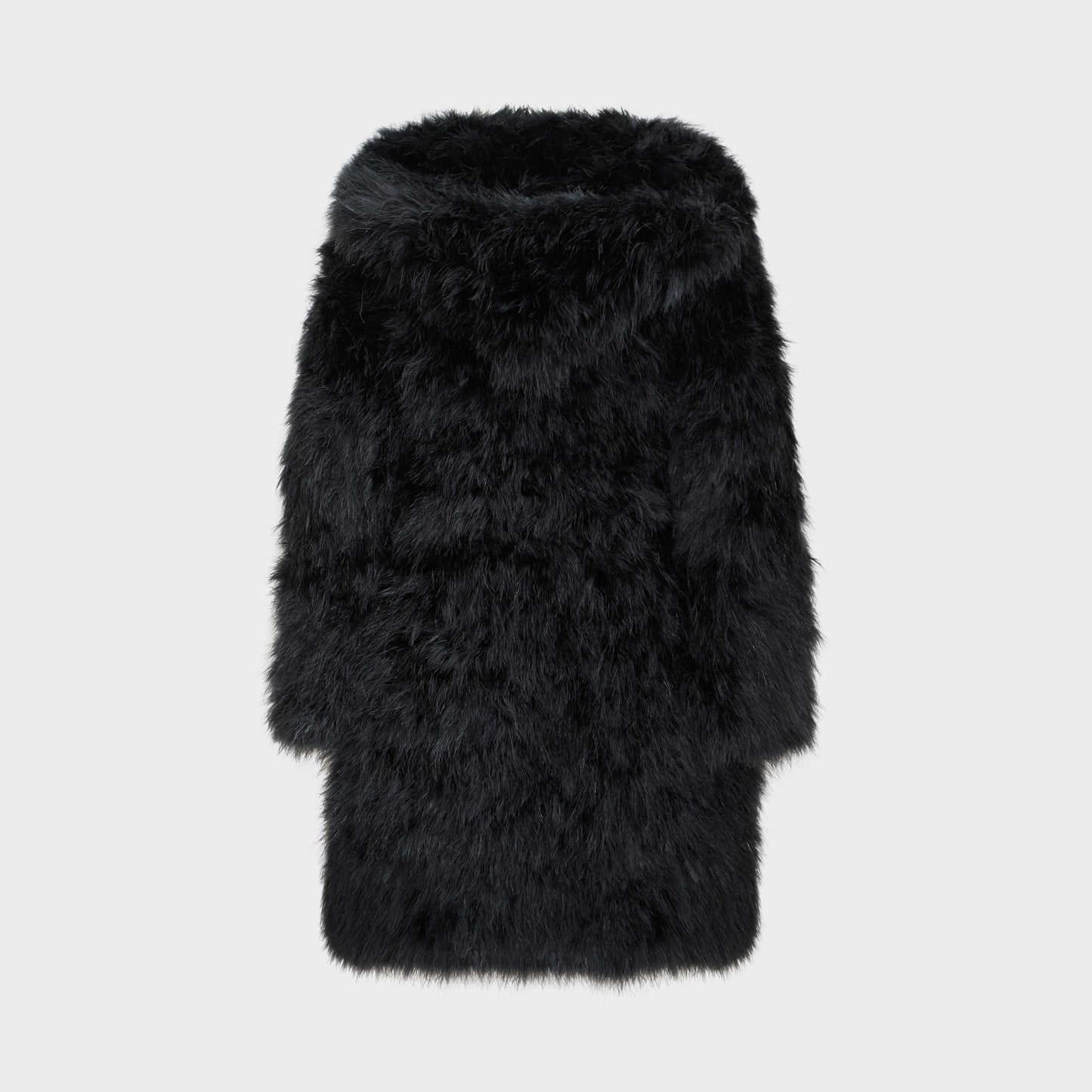 Manteau en Plumes Noir FW 2007 par Sonia Rykiel
