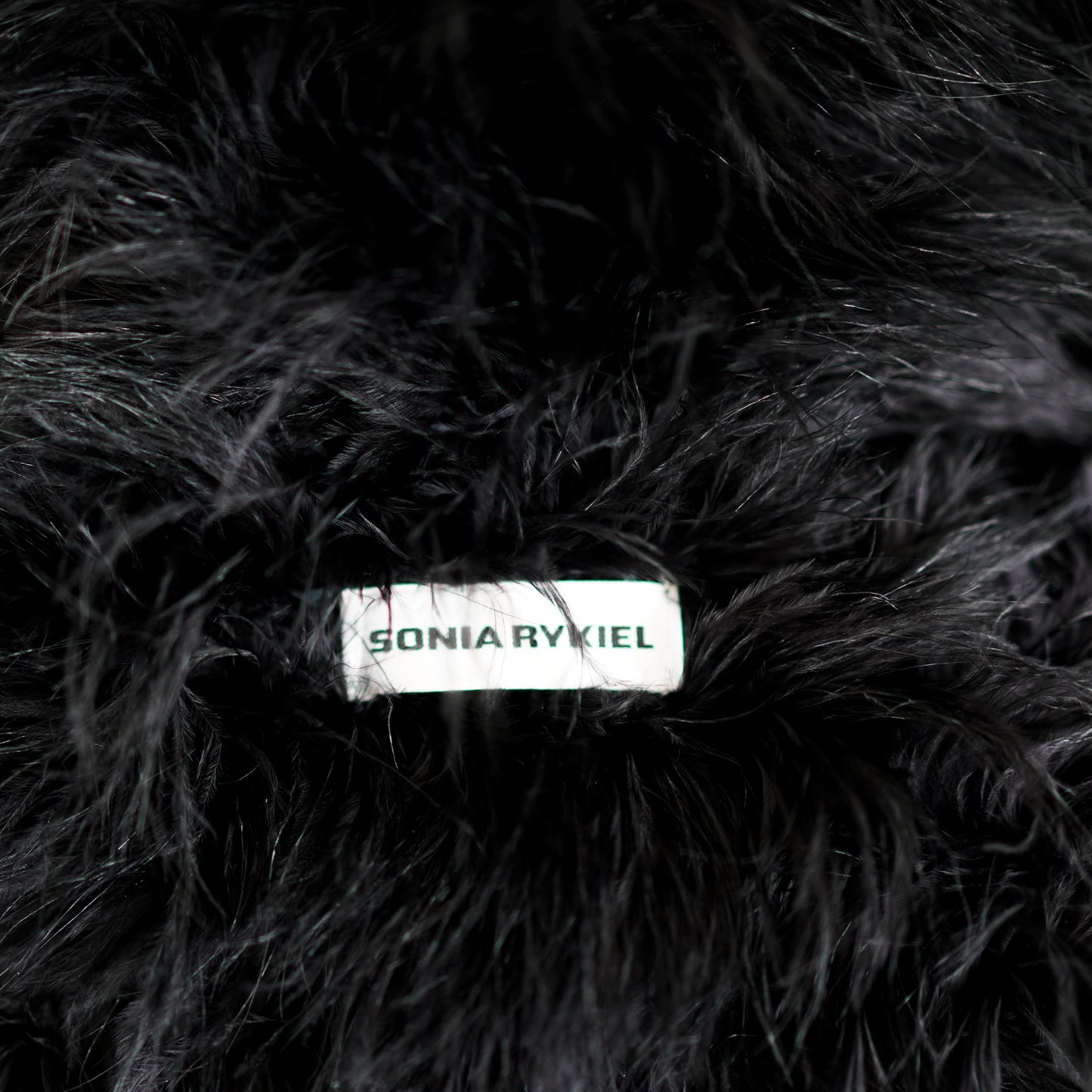 Manteau en Plumes Noir FW 2007 par Sonia Rykiel