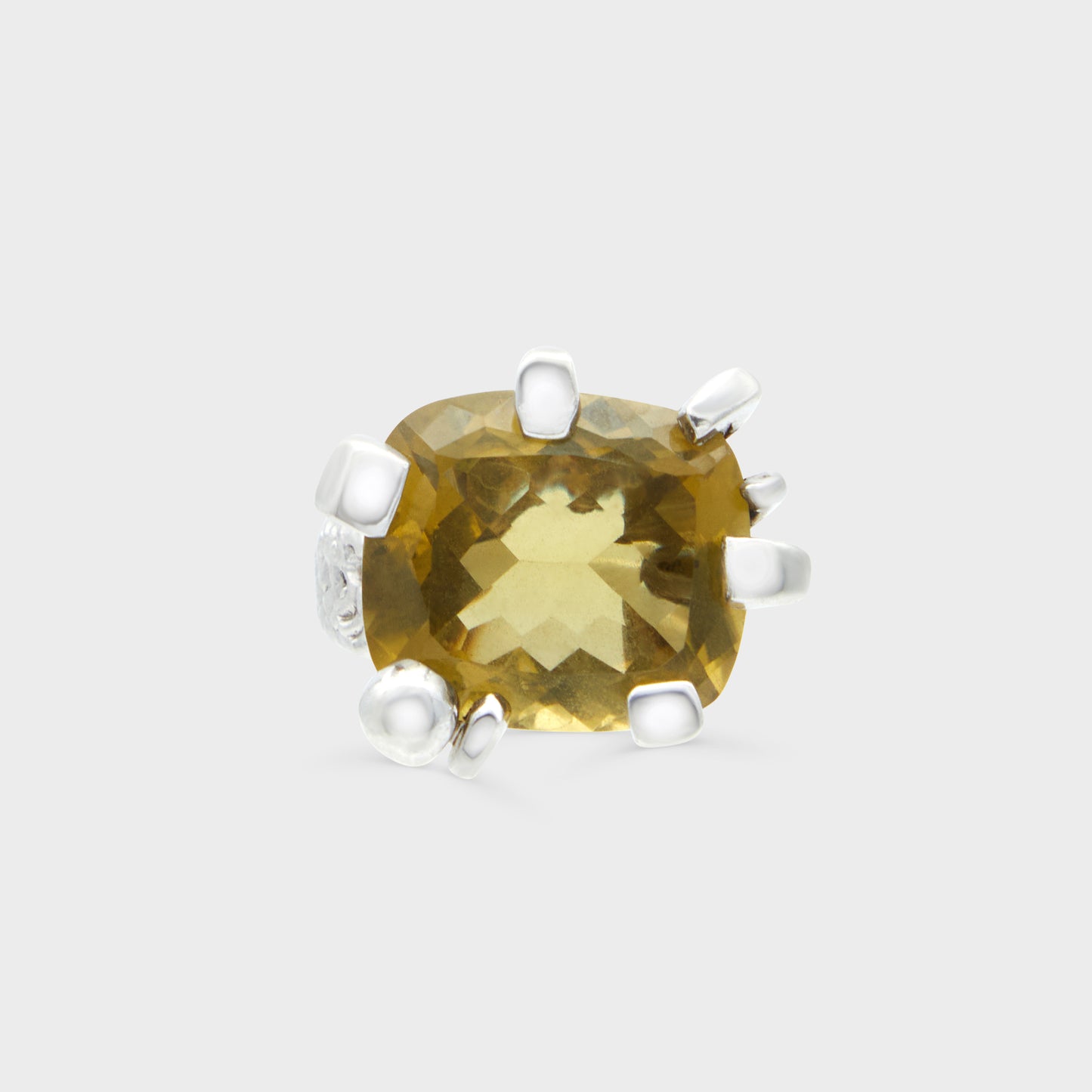 Bague Argent Citrine n2 Christian Lacroix 1990