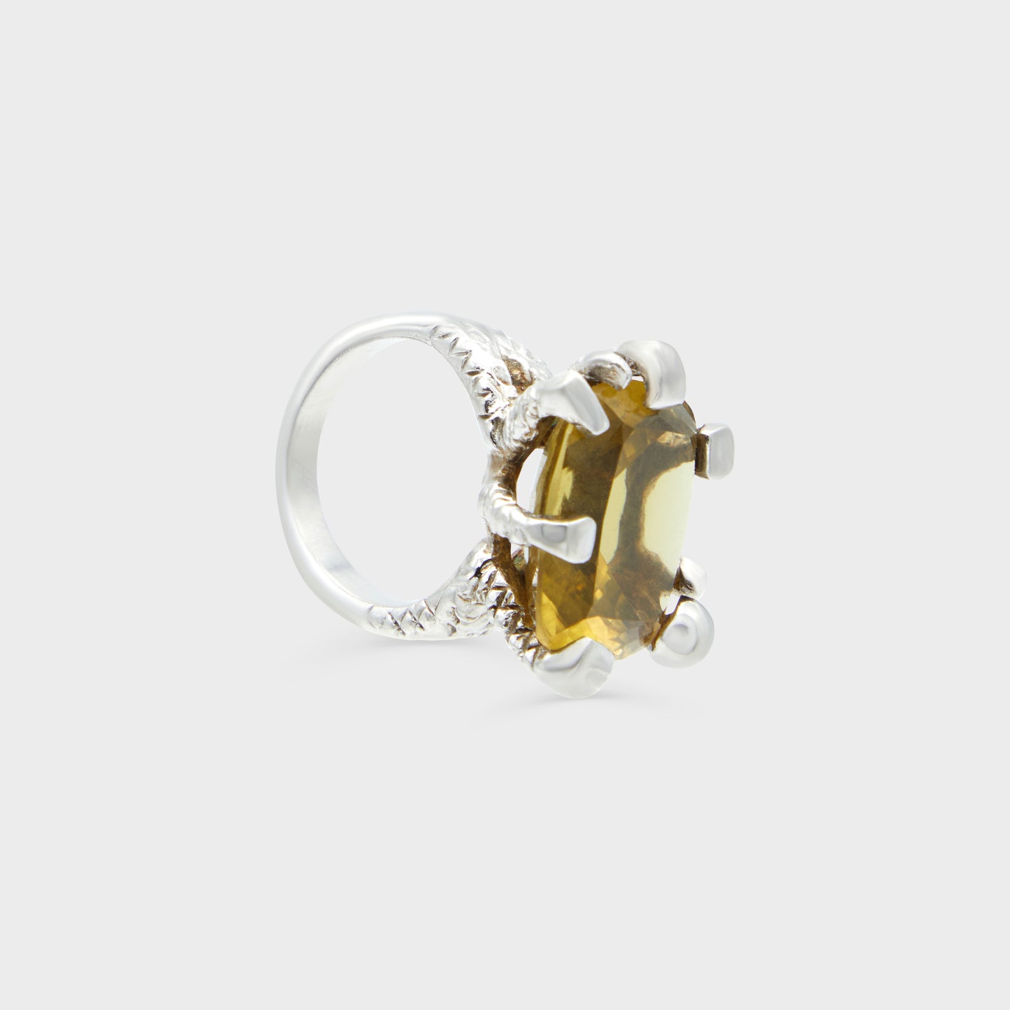 Bague Argent Citrine n2 Christian Lacroix 1990