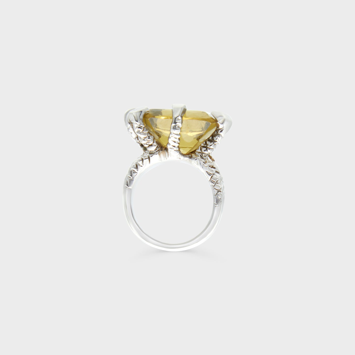 Bague Argent Citrine n2 Christian Lacroix 1990