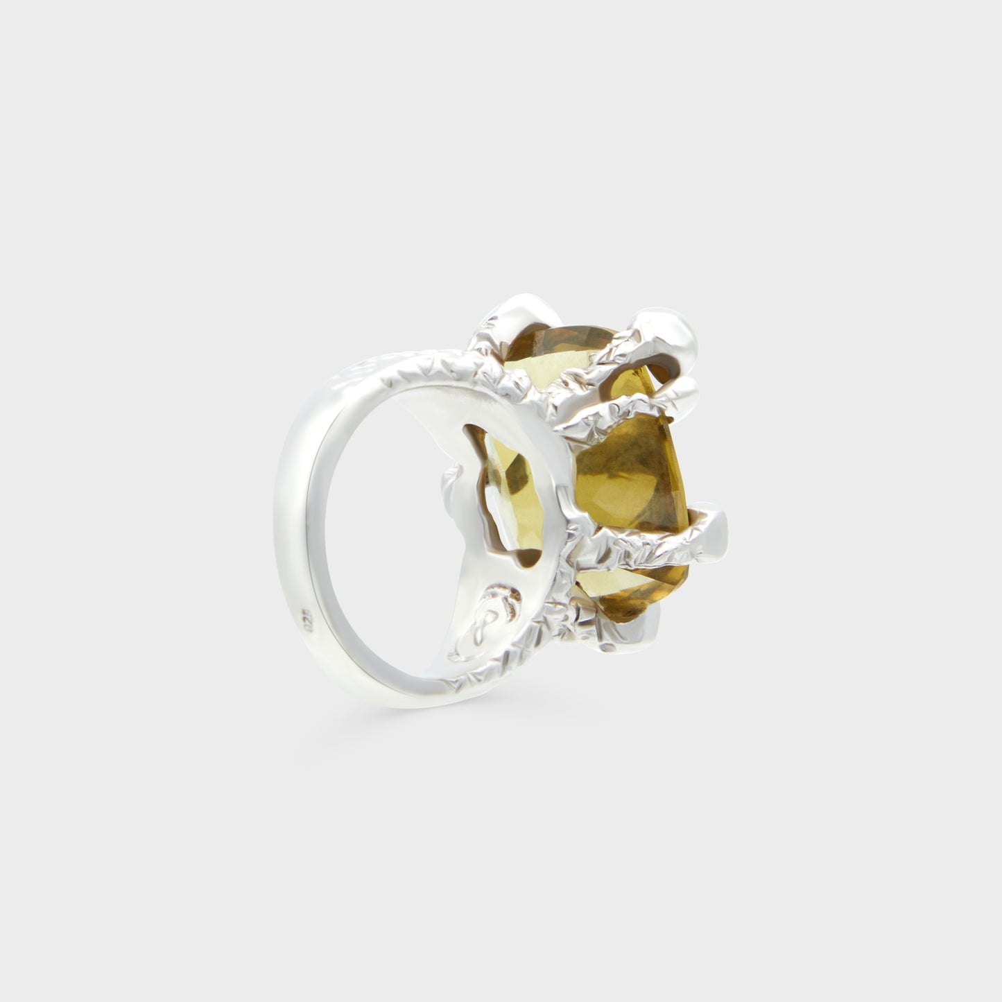 Bague Argent Citrine n2 Christian Lacroix 1990