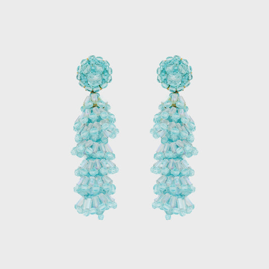 Pair of Coppola e Toppo azure blue pearl clips