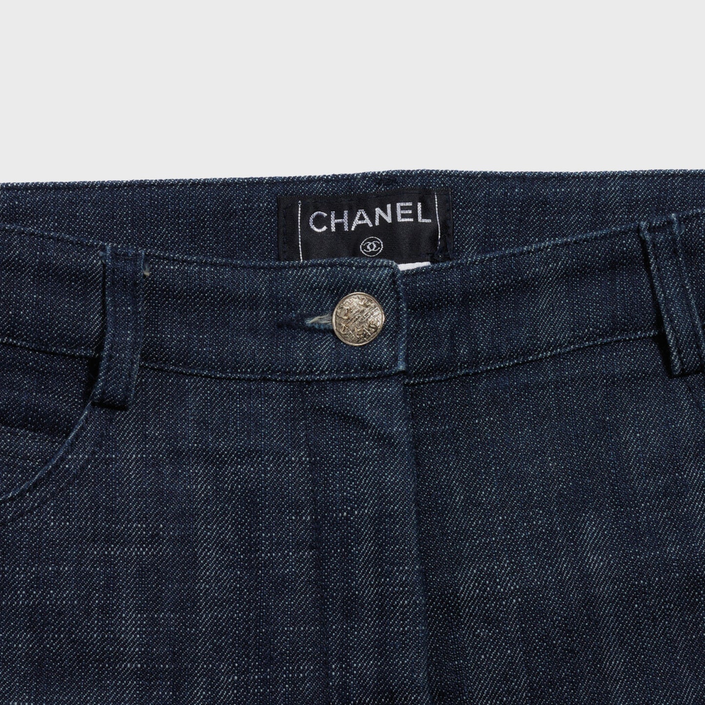 Jeans denim bleu Chanel Cruise 2005 par Karl Lagerfeld