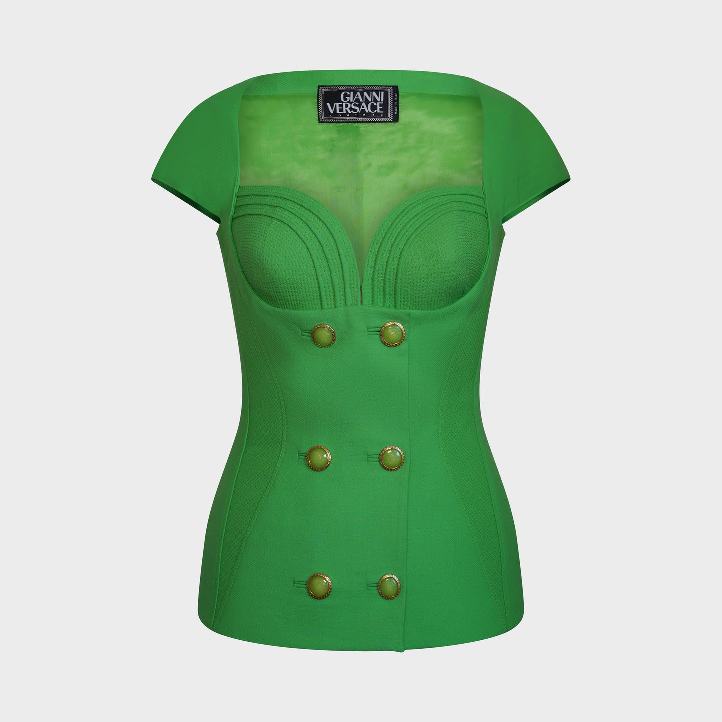 Versace SS 1993 Green Bodice by Gianni Versace