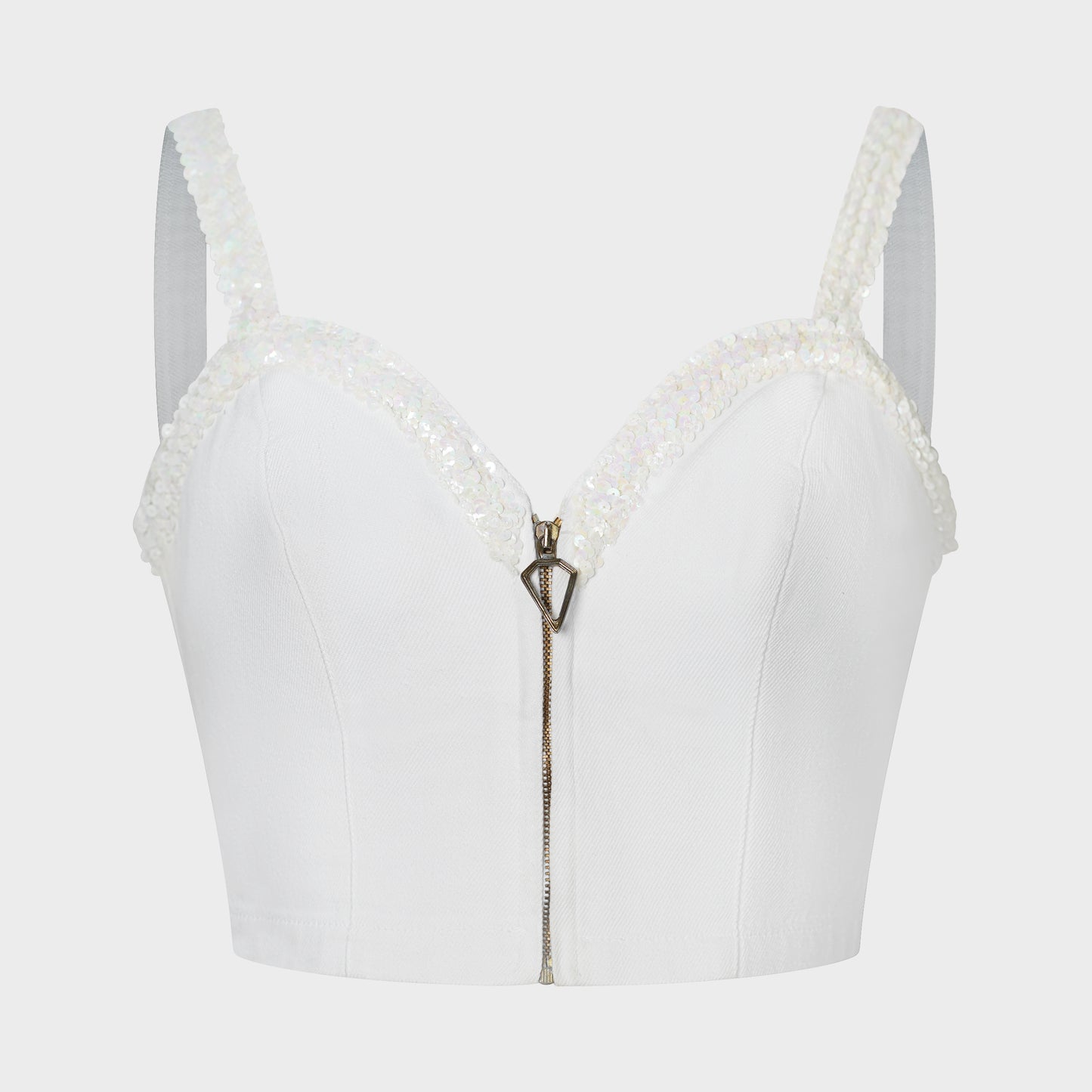 Bustier Blanc Paillette Blumarine 2000