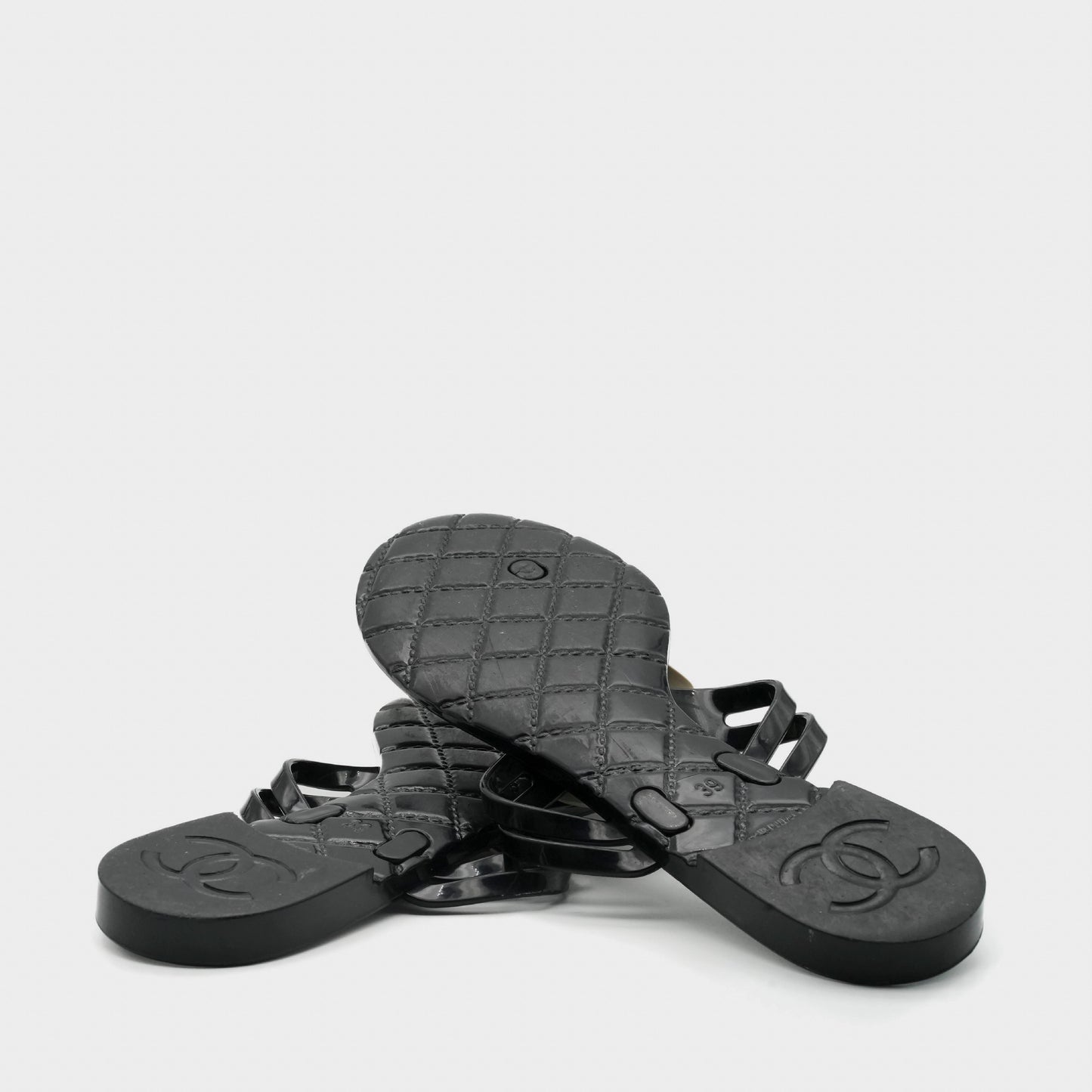 Sandales Noir Chanel 2010 par Karl Lagerfeld