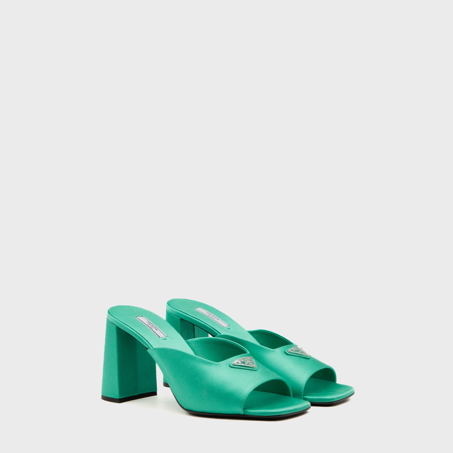 Mules Satin Emeraude Prada 2020 par Miuccia Prada