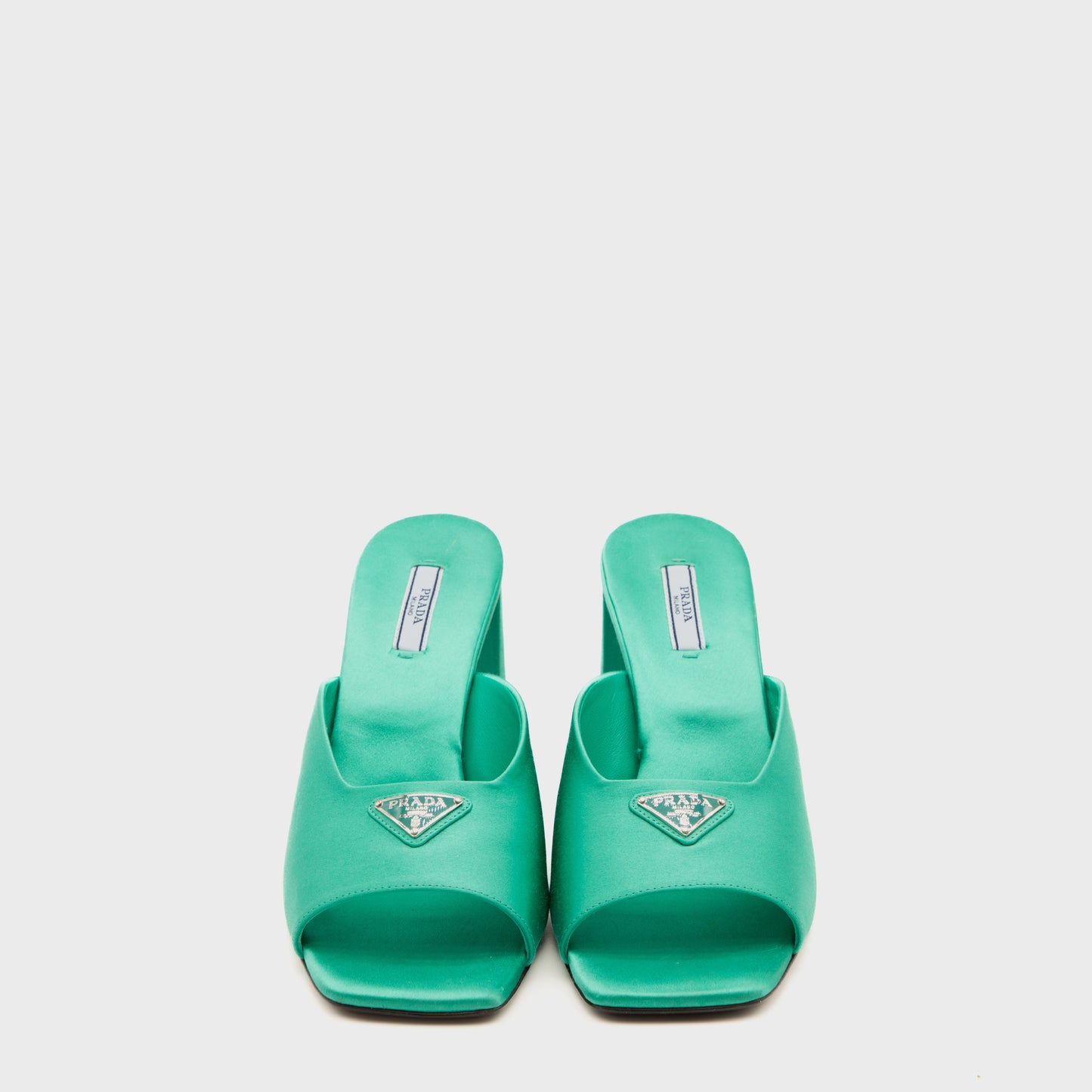 Mules Satin Emeraude Prada 2020 par Miuccia Prada