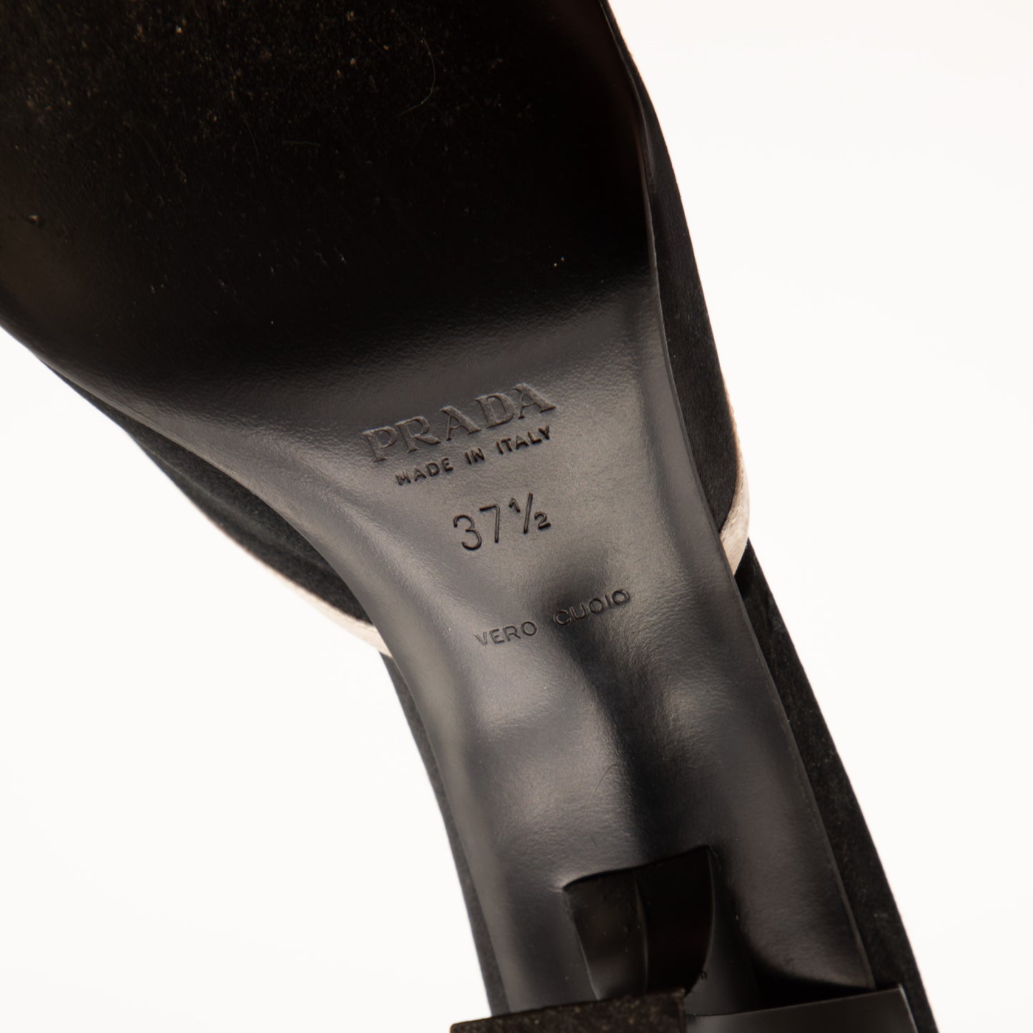 Mules Satin Noir Prada 2000 par Miuccia Prada