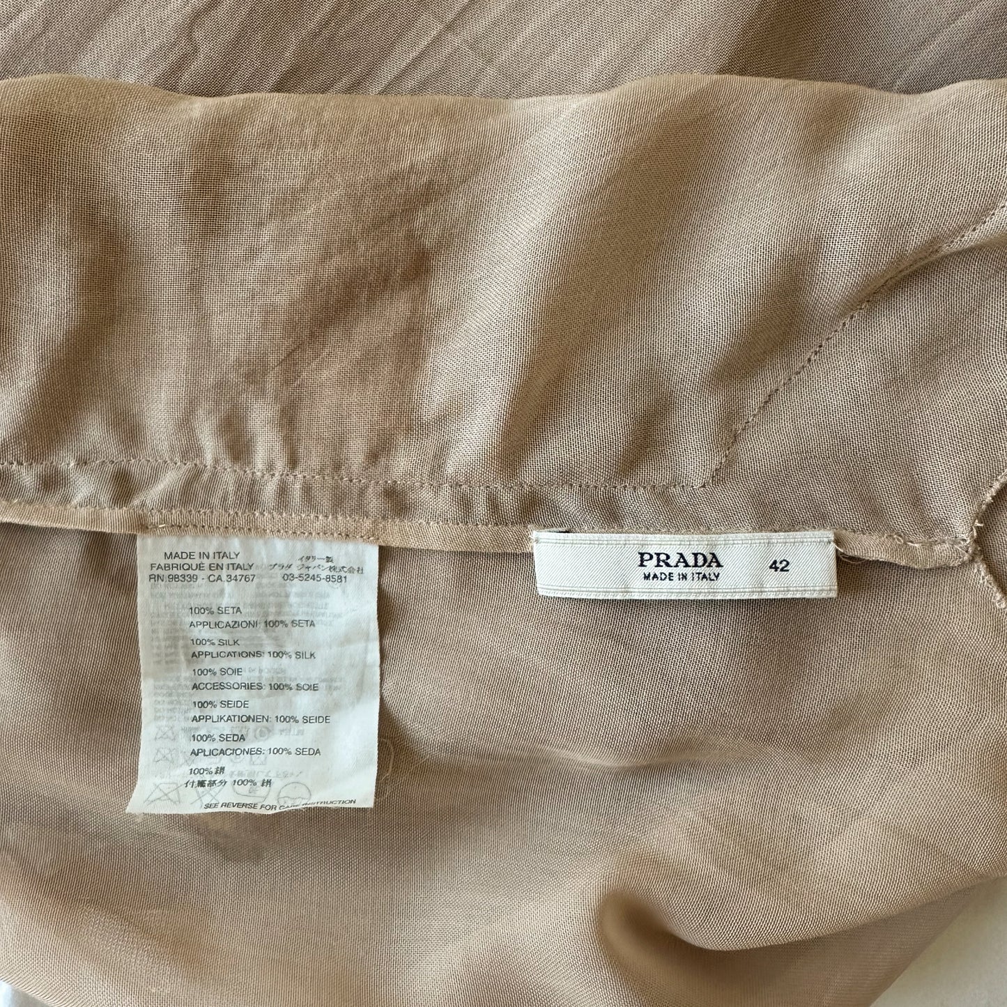 Robe soie Prada FW 2005 par Miuccia Prada