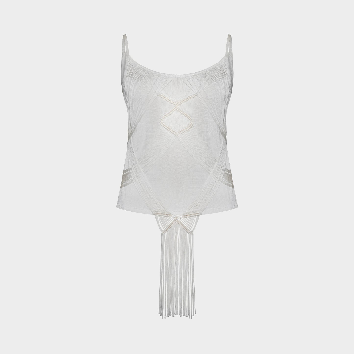 Débardeur maille blanc Christian Dior FW 2002 par John Galliano