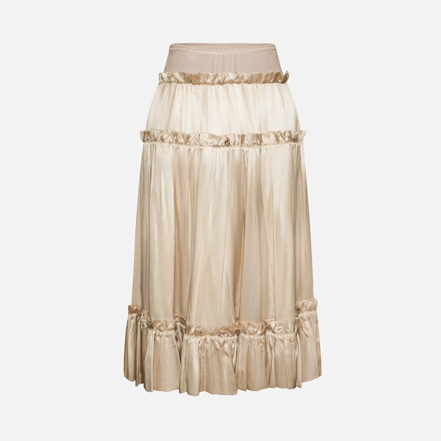 Jupe Soie Beige Roberto Cavalli SS 2005