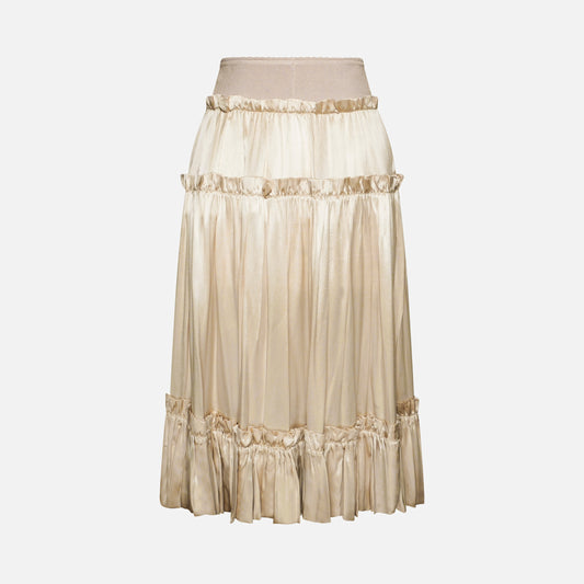 Jupe Soie Beige Roberto Cavalli SS 2005