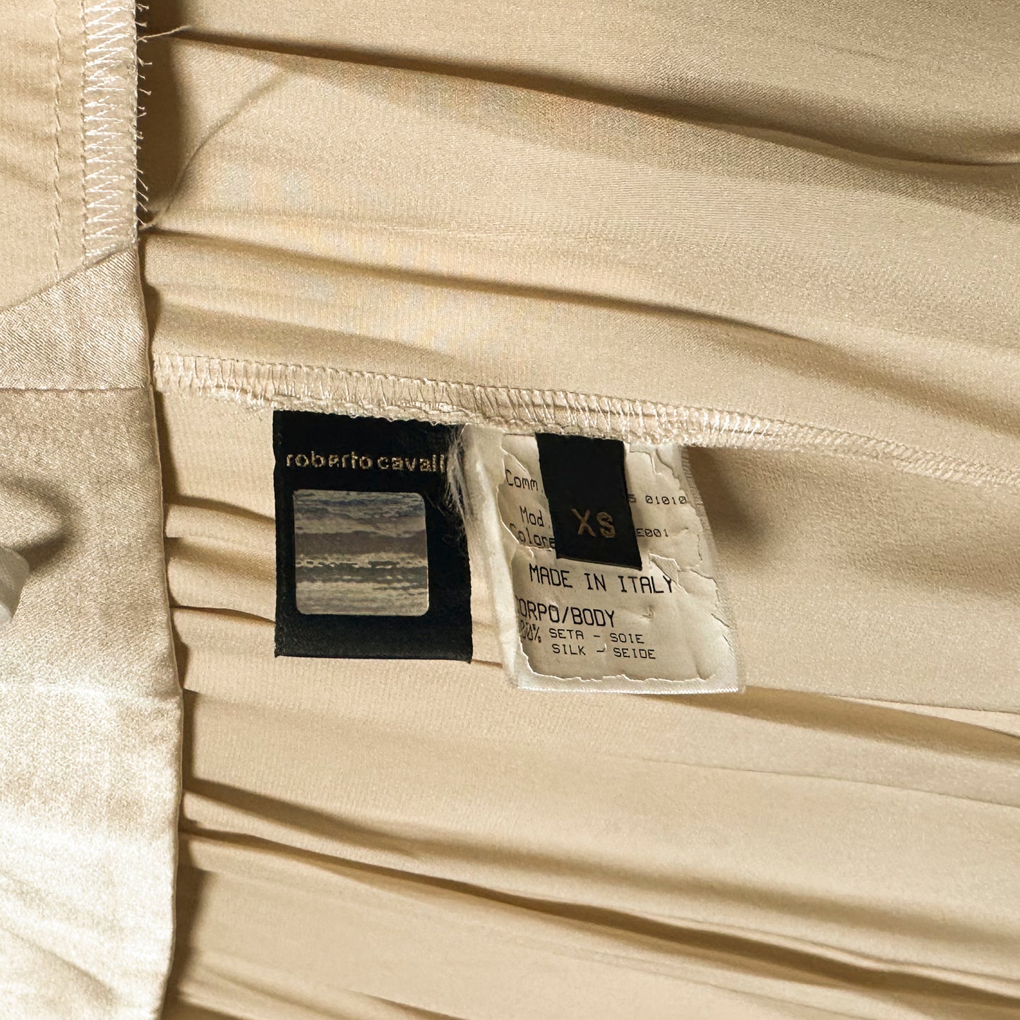 Jupe Soie Beige Roberto Cavalli SS 2005