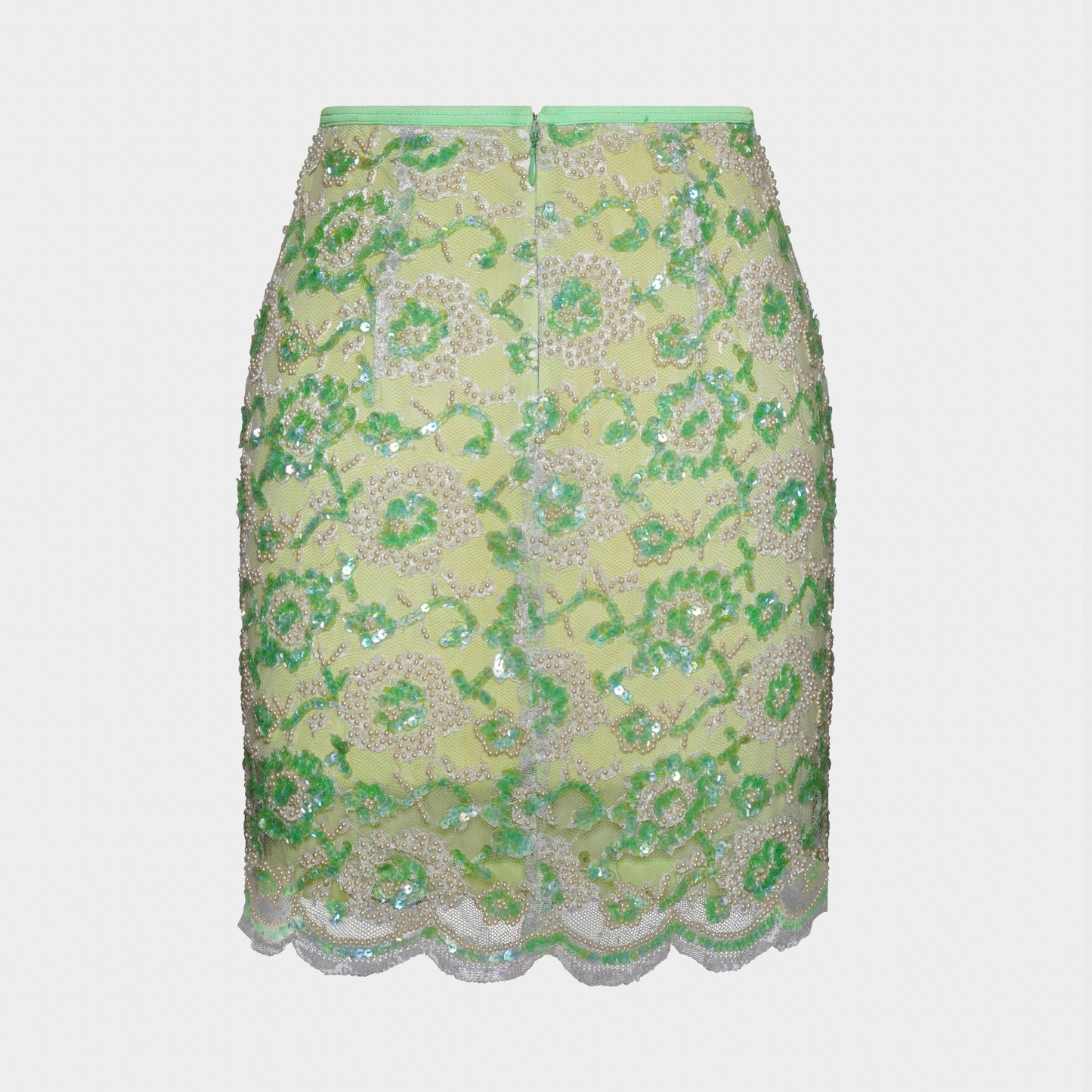 Jupe Brodée Verte La perla 1990