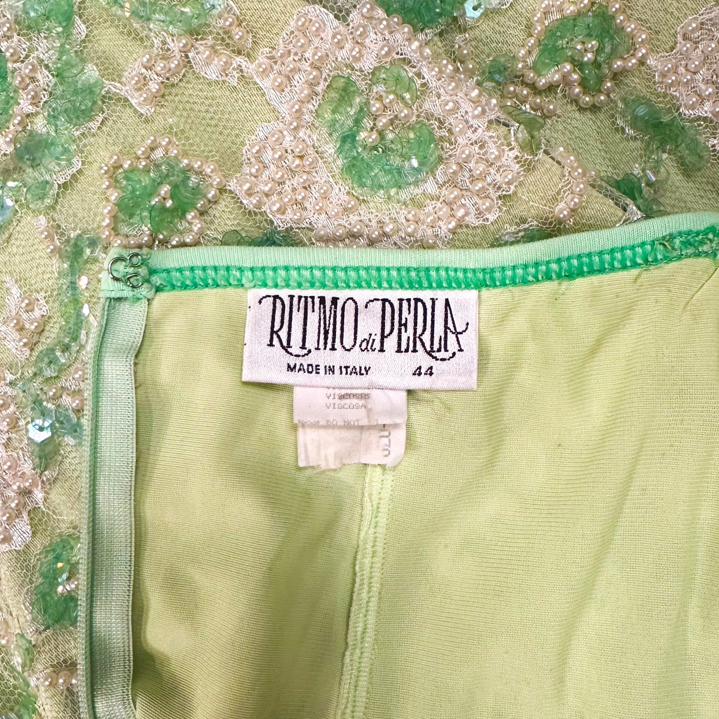 Jupe Brodée Verte La perla 1990