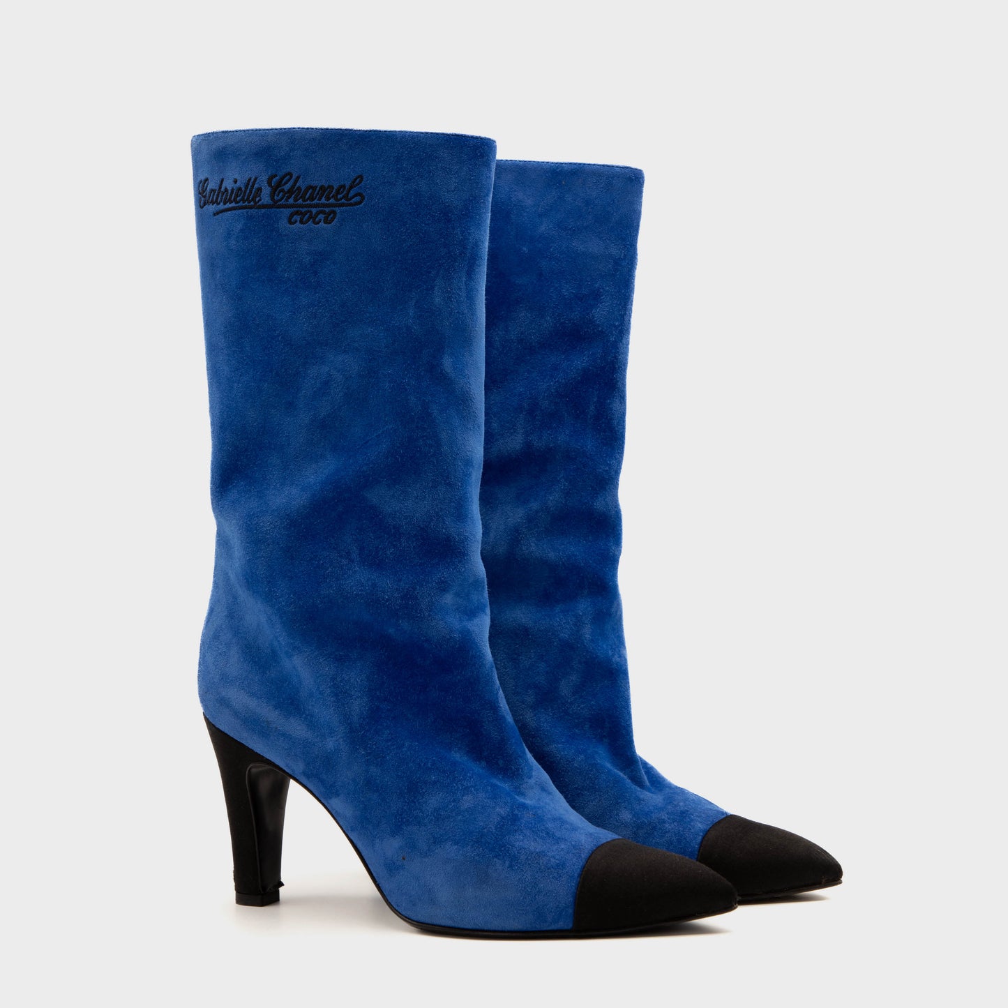 Bottine Daim Bleu Chanel FW 2008 par Karl Lagerfeld