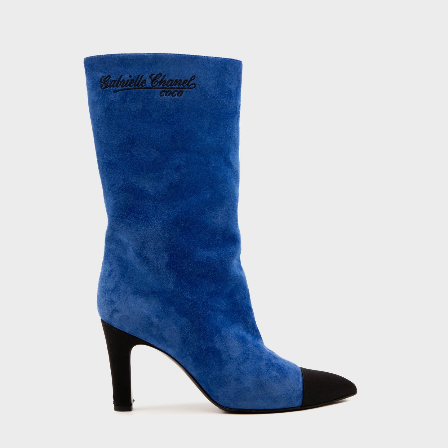 Bottine Daim Bleu Chanel FW 2008 par Karl Lagerfeld