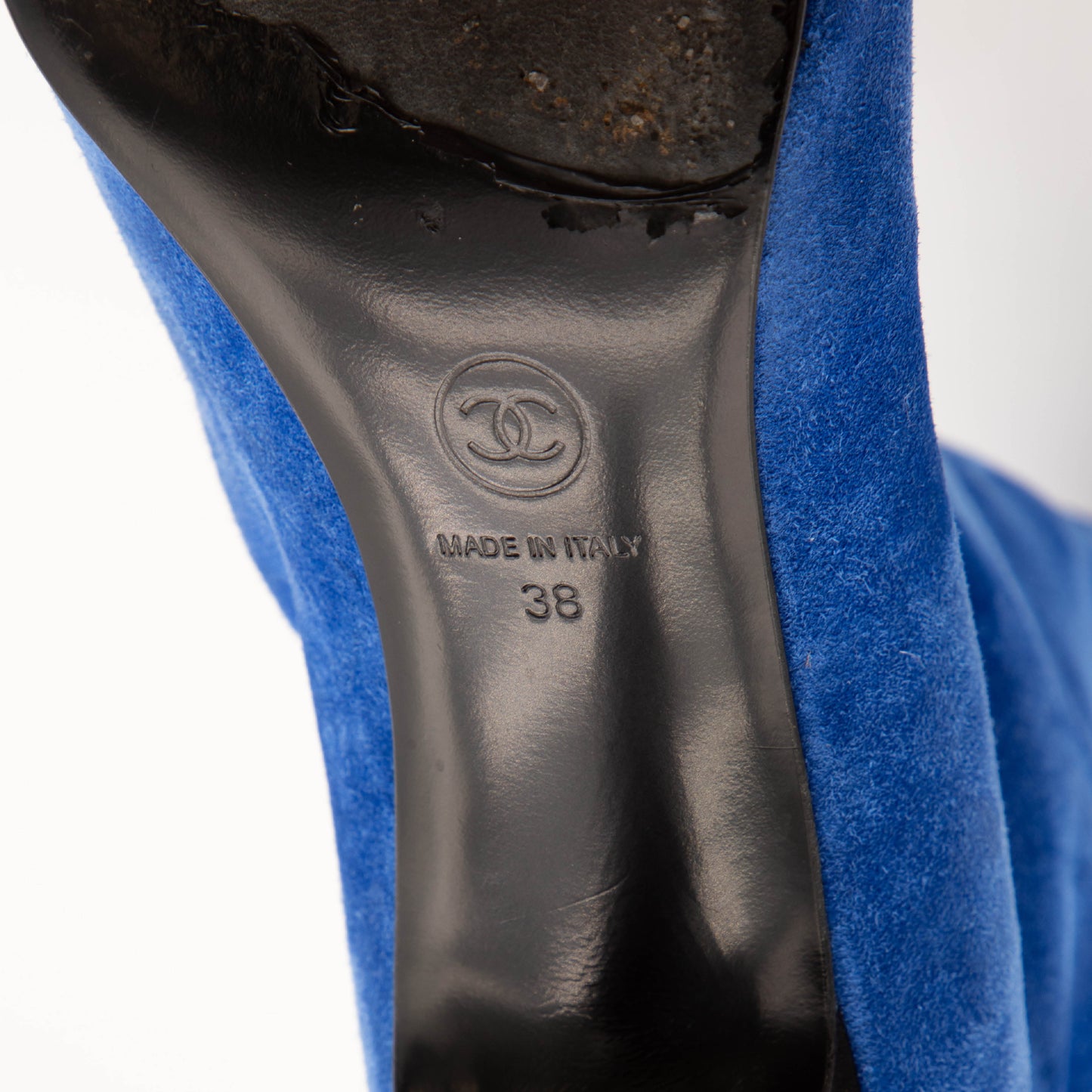 Bottine Daim Bleu Chanel FW 2008 par Karl Lagerfeld
