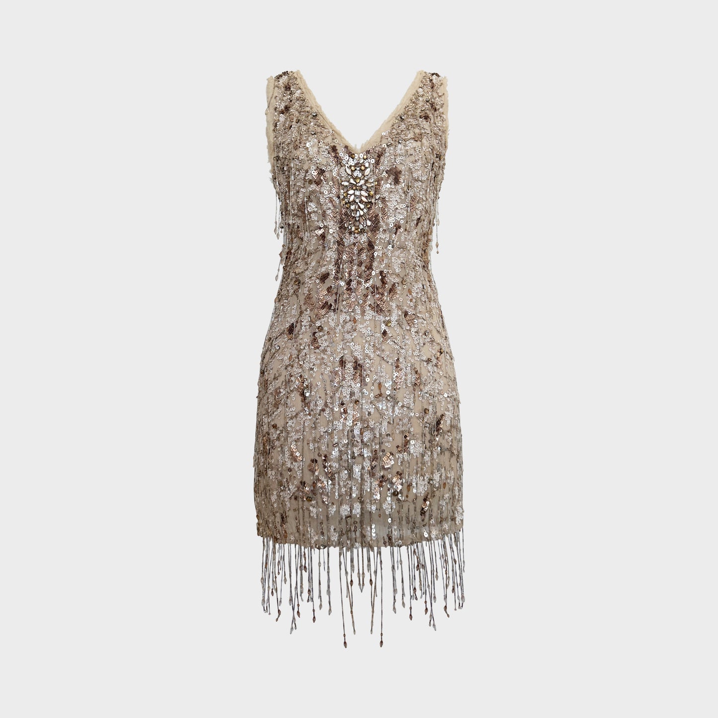 Robe Brodée Beige Roberto Cavalli