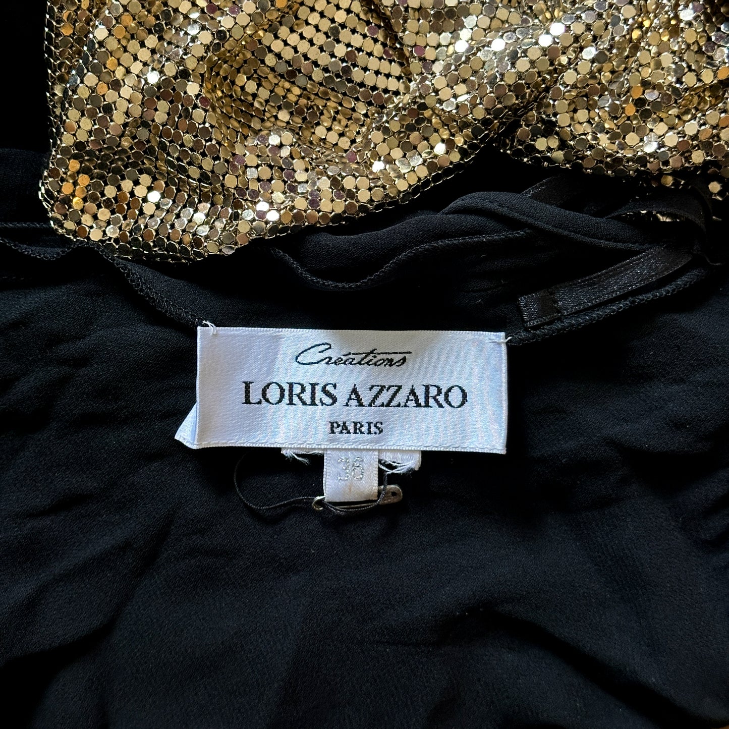 Robe Métal Or par Loris Azzaro