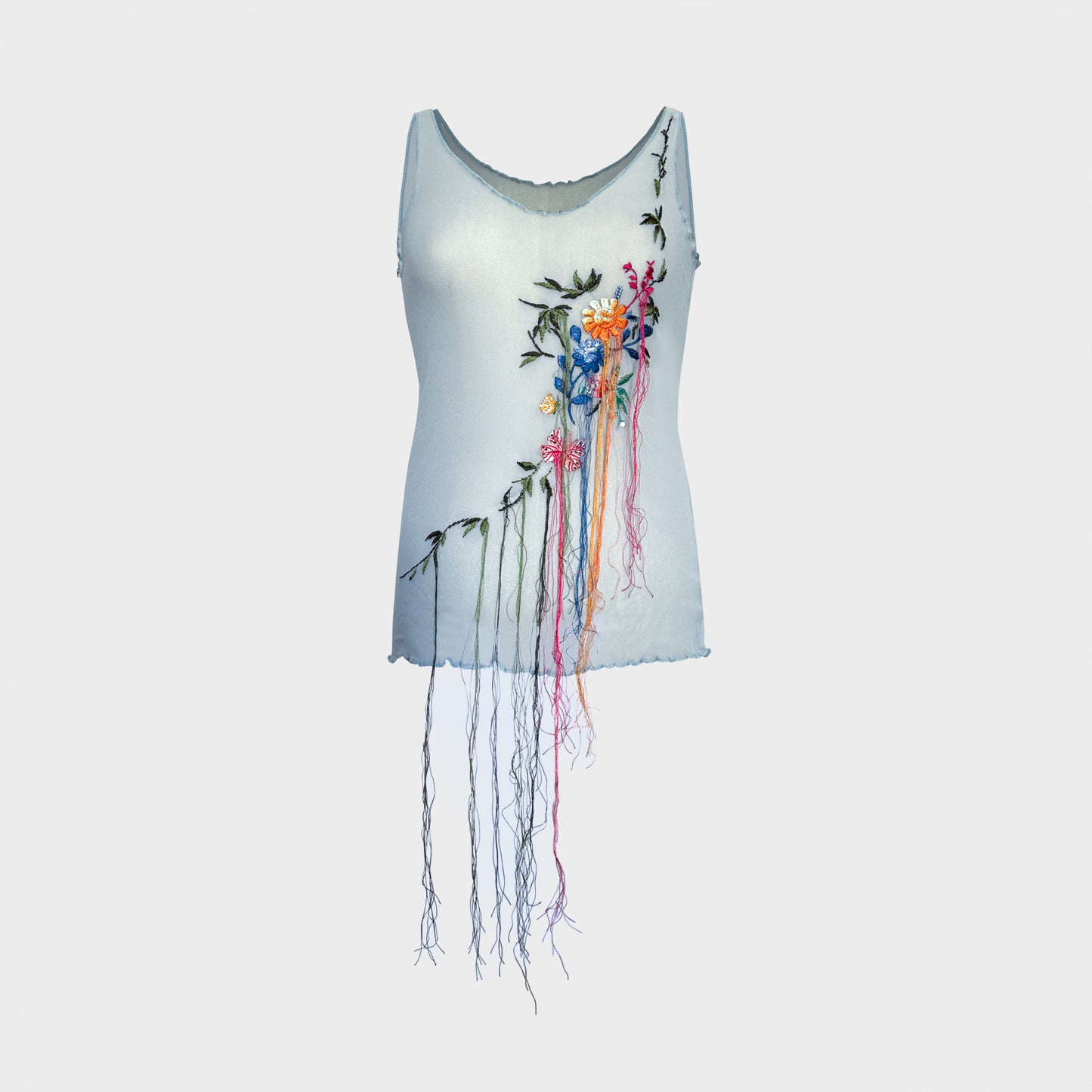 Débardeur Brodé fleur 2000 JPG par Jean Paul Gaultier