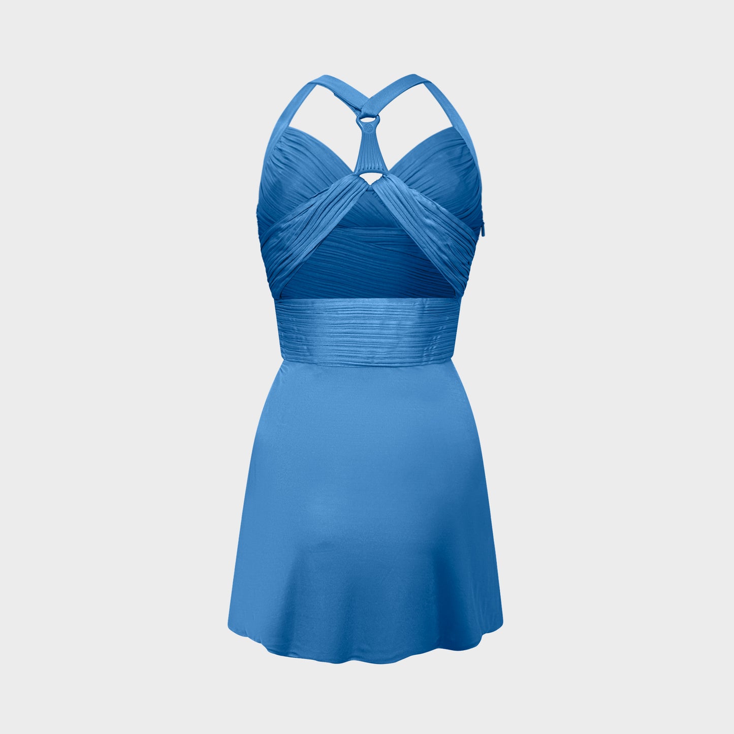 Robe Strap Bleu Versace SS 2008 par Donatella Versace