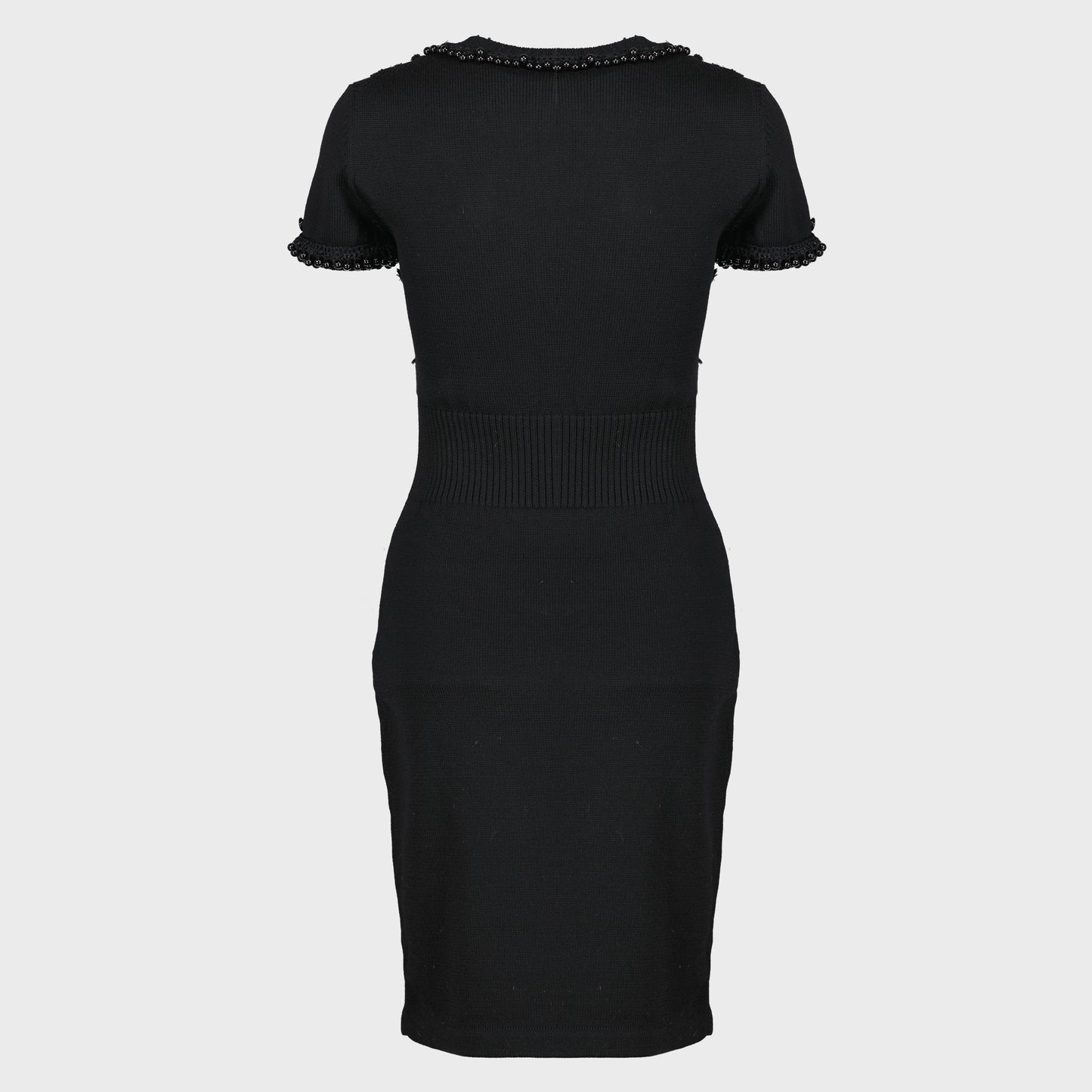 Robe Noir Laine Brodée Chanel 2013 par Karl Lagerfeld