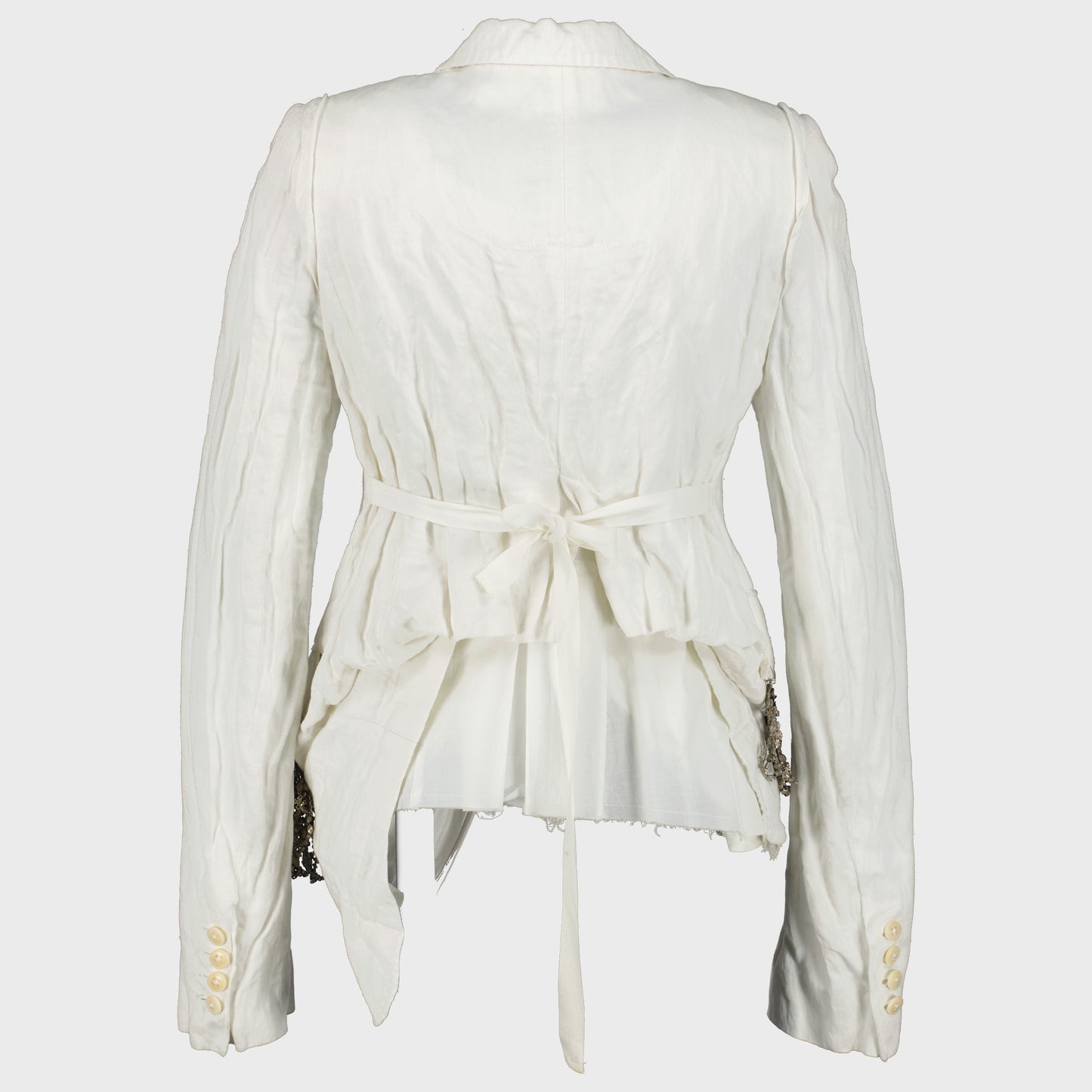 White Unstructured White Jacket Ann Demeulemeester 1990