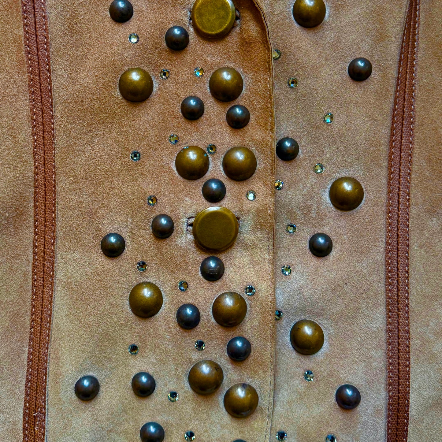 Veste Cuir Strass 2000 par Anna Molinari