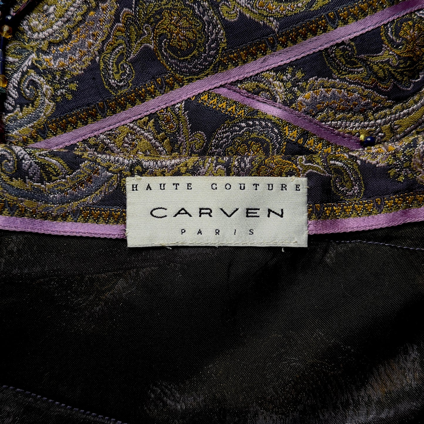 Jupe Brodée Violette Haute Couture 2000 par Angelo Tarlazzi