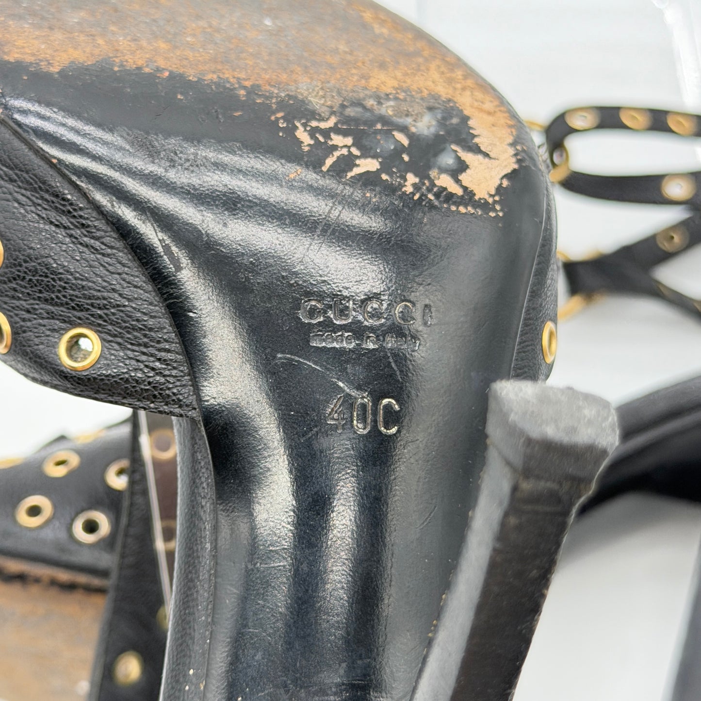 Gucci Black Rivet Pumps 2000